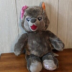 Build A Bear Violet The Wolf Gray Wolf Plush Stuffed Animal EUC
